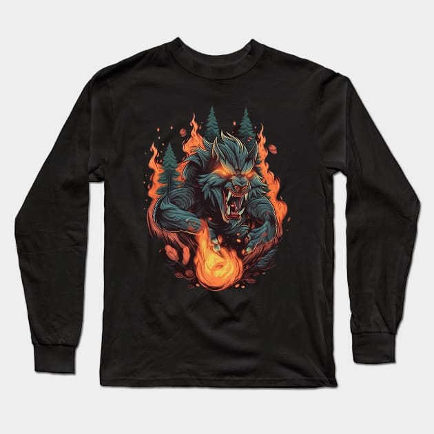 Werewolf Long Sleeve T-Shirt by Open World Games